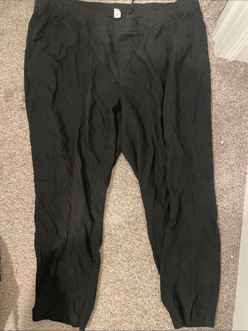 Old navy black High-Waisted Cropped Linen-Blend Tapered Pants xxl